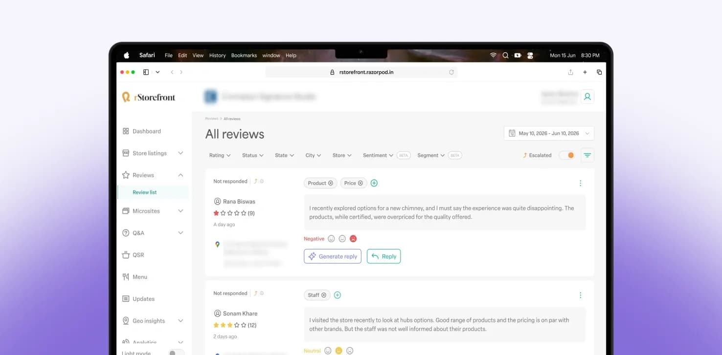 Review list - Escalated reviews (Light theme)